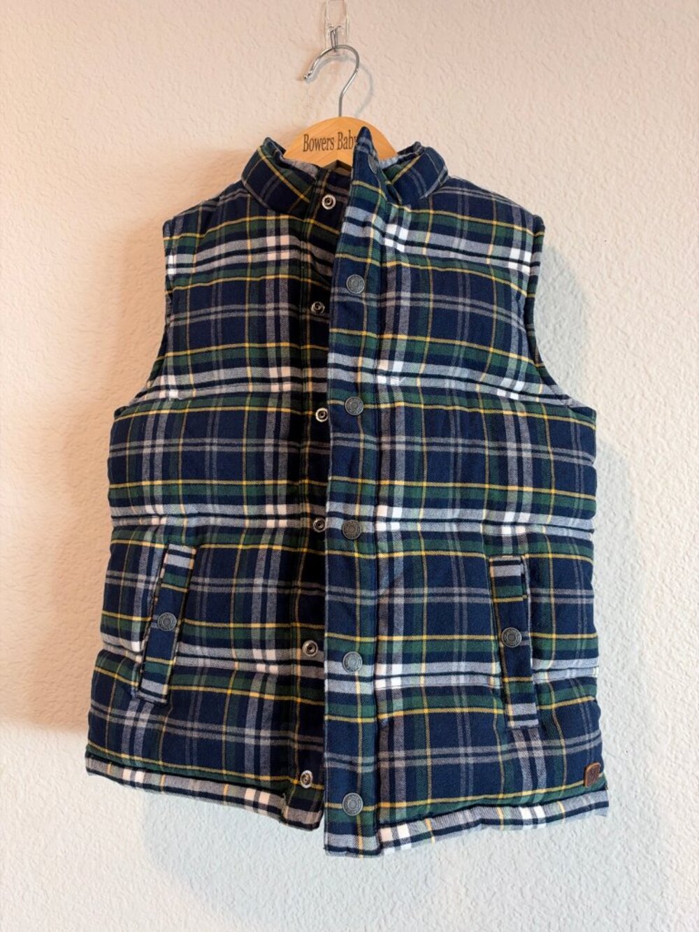 Janie and Jack Plaid Puffer Vest 7/8